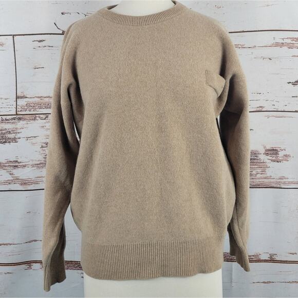 Blarney Woolen Mills Lambswool Sweater Tan Size Large - Picture 1 of 6